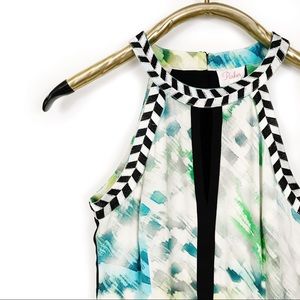 Parker embroidered print dress